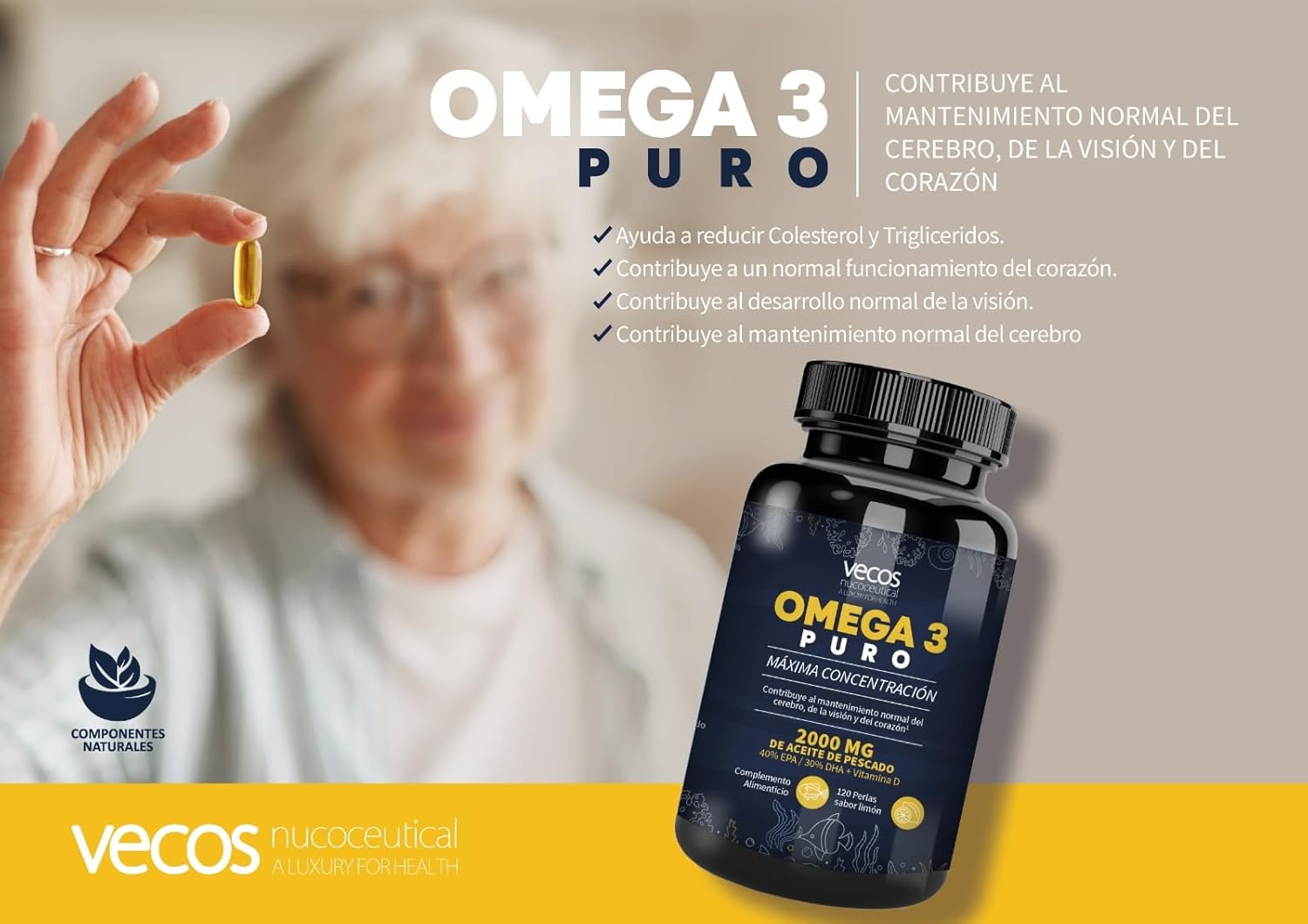 Omega 3 Puro Vecos - 120 capsulas ❤️