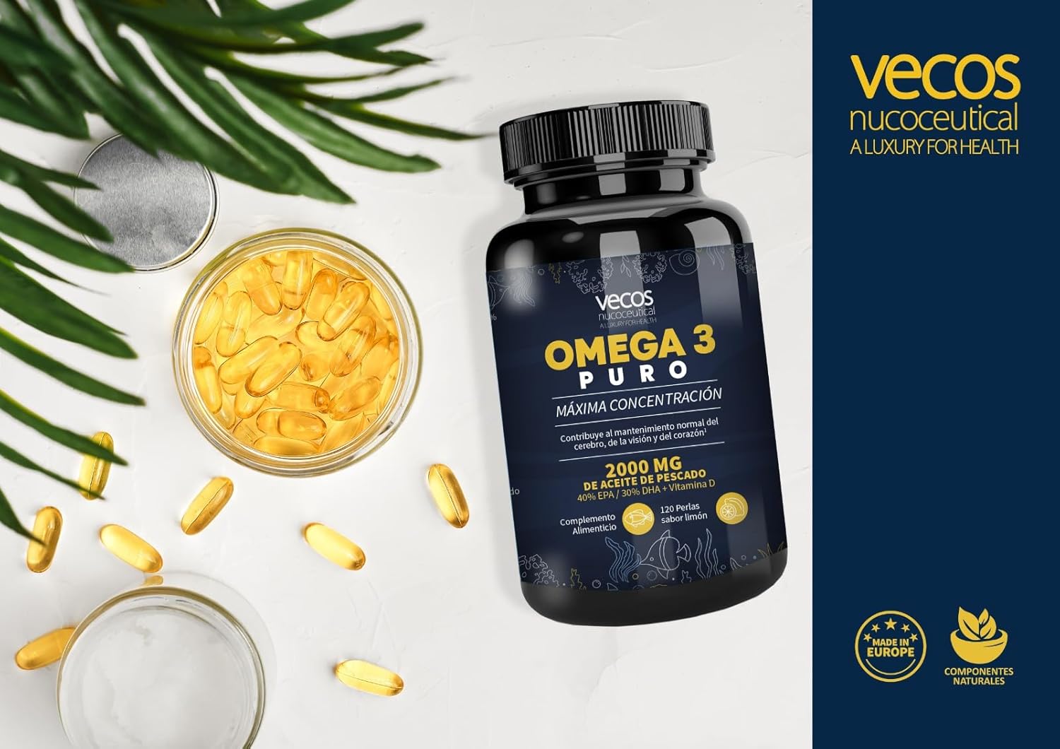 Omega 3 Puro Vecos - 120 capsulas ❤️