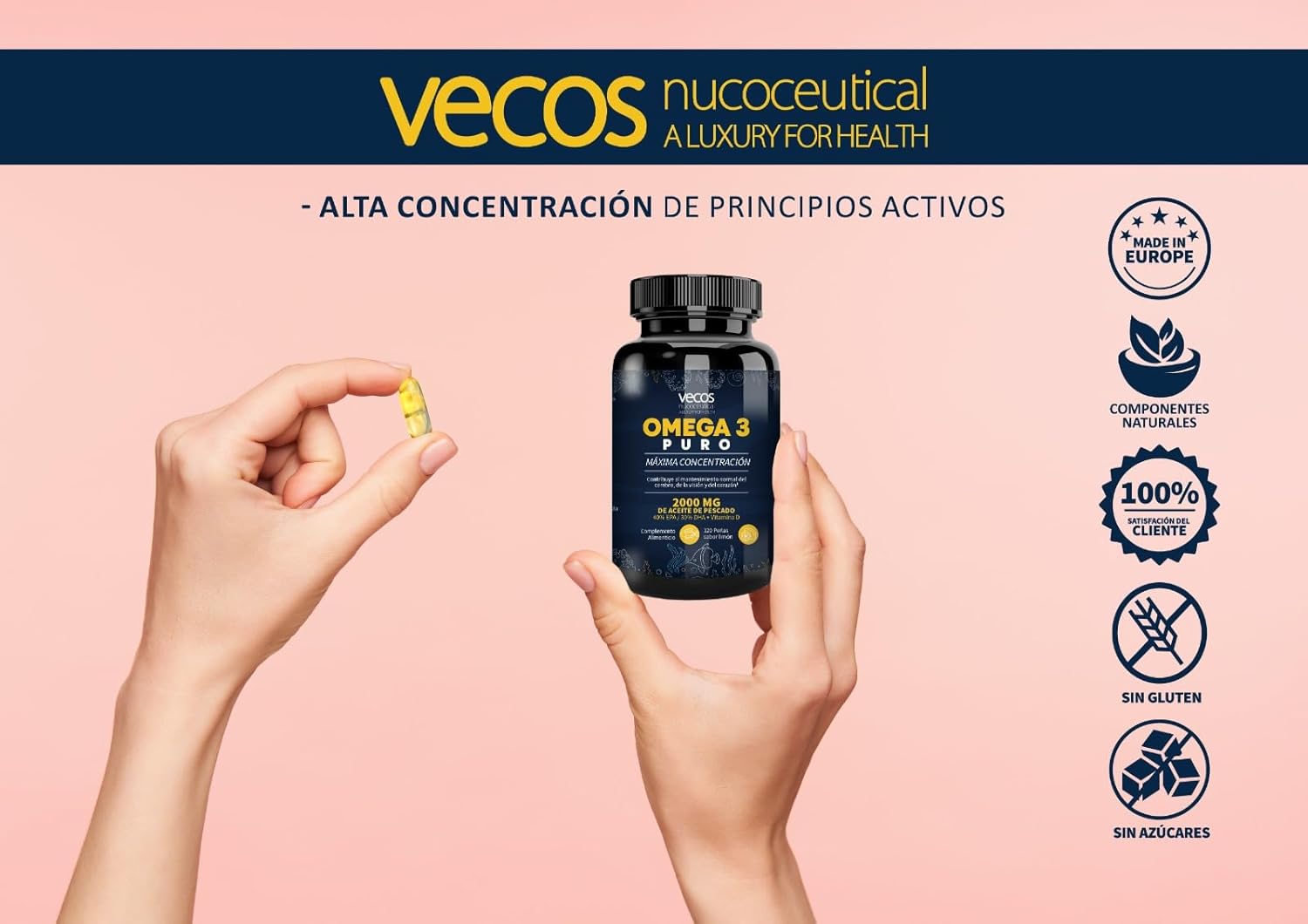 Omega 3 Puro Vecos - 120 capsulas ❤️