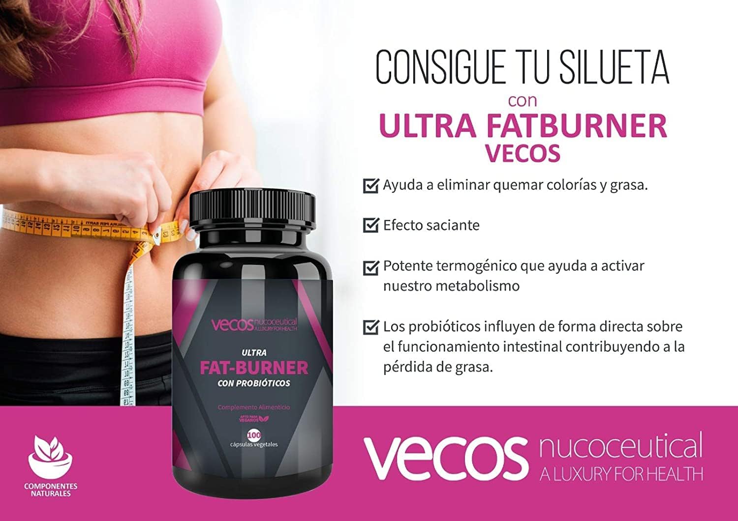 Fat-Burner con Probióticos – 100 Cápsulas🔥