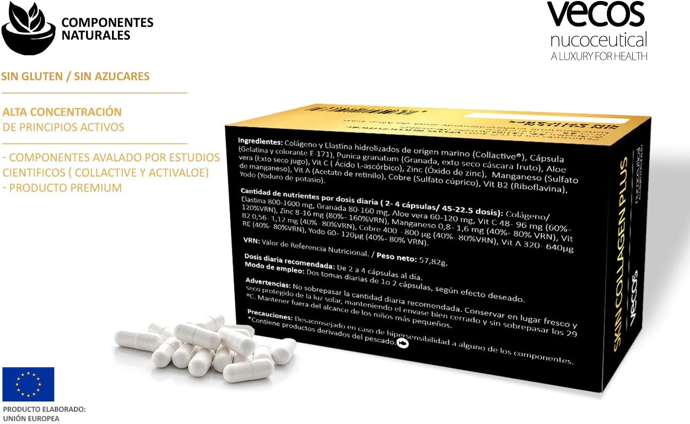 Skin Beauty Collagen Probioticos Vecos - 30 Capsulas 👩