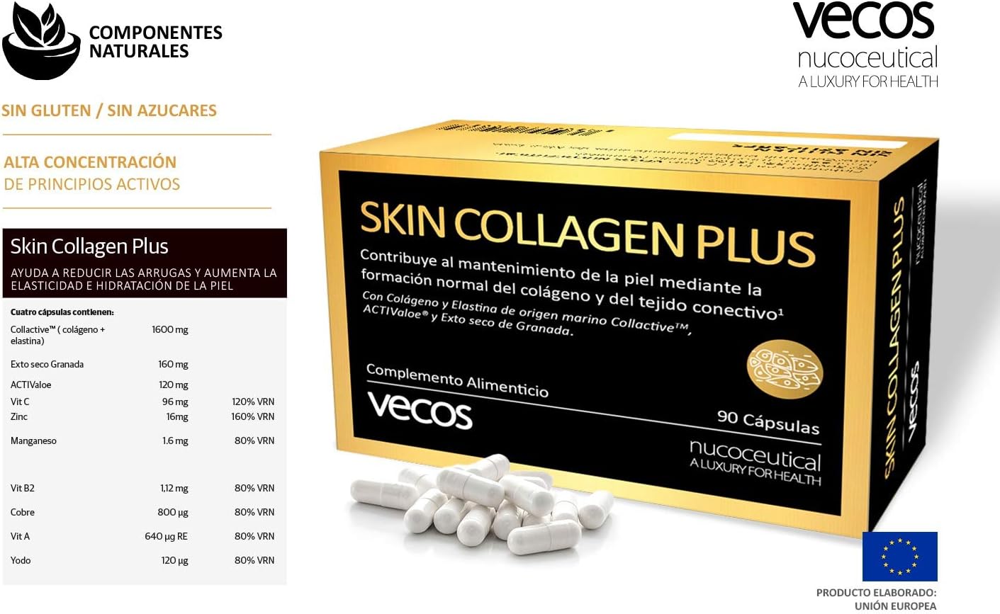 Skin Beauty Collagen Probioticos Vecos - 30 Capsulas 👩