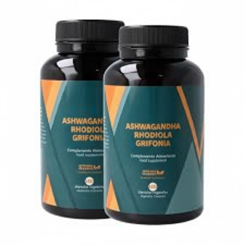 Fórmula Estrés - Ashwagandha + Rhodiola + Griffonia - 100 Cápsulas 💎