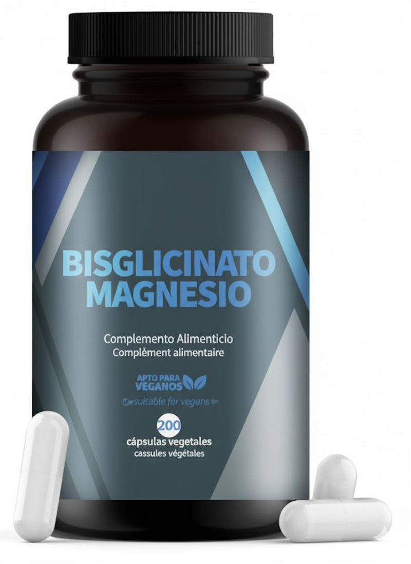 Bisglicinato Magnesio - 200 Capsulas 🍃
